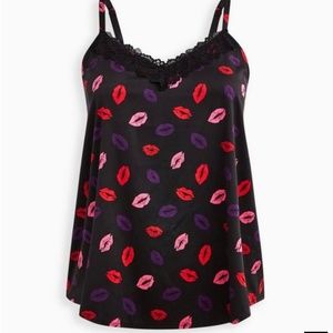 Torrid Dream Satin Lace Trim Sleeveless Sleep Cami